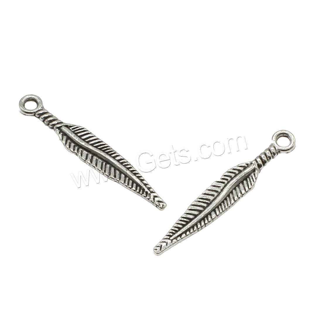 Zinc Alloy Feather Pendants, plated, more colors for choice, 4.5x28.5x1.2mm, Hole:Approx 1.7mm, Approx 2500PCs/KG, Sold By KG