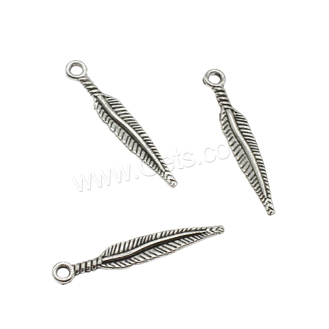 Zinc Alloy Feather Pendants, plated, more colors for choice, 4.5x28.5x1.2mm, Hole:Approx 1.7mm, Approx 2500PCs/KG, Sold By KG