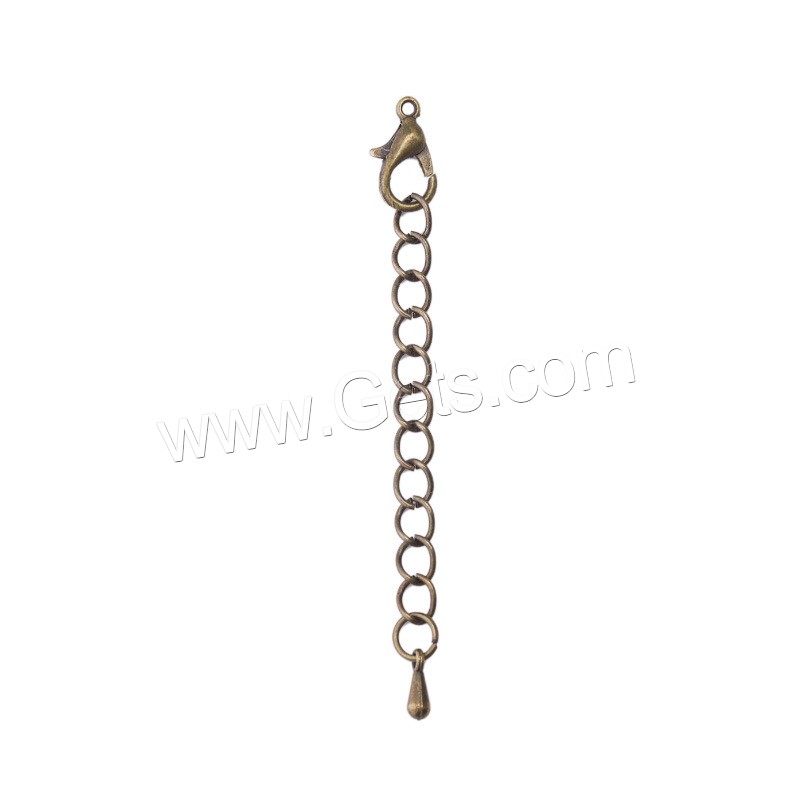 Zinc Alloy Extender Chain, plated, different size for choice & twist oval chain, more colors for choice, 20Strands/Bag, Sold By Bag