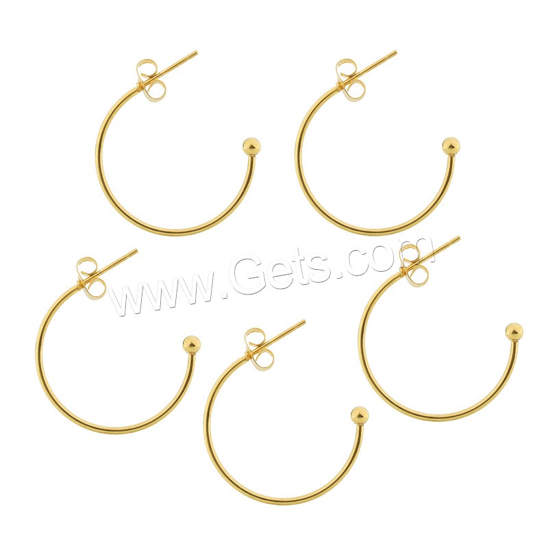 Edelstahl Stud Ohrring, plattiert, verschiedene Größen vorhanden & für Frau, keine, 6PCs/Tasche, verkauft von Tasche