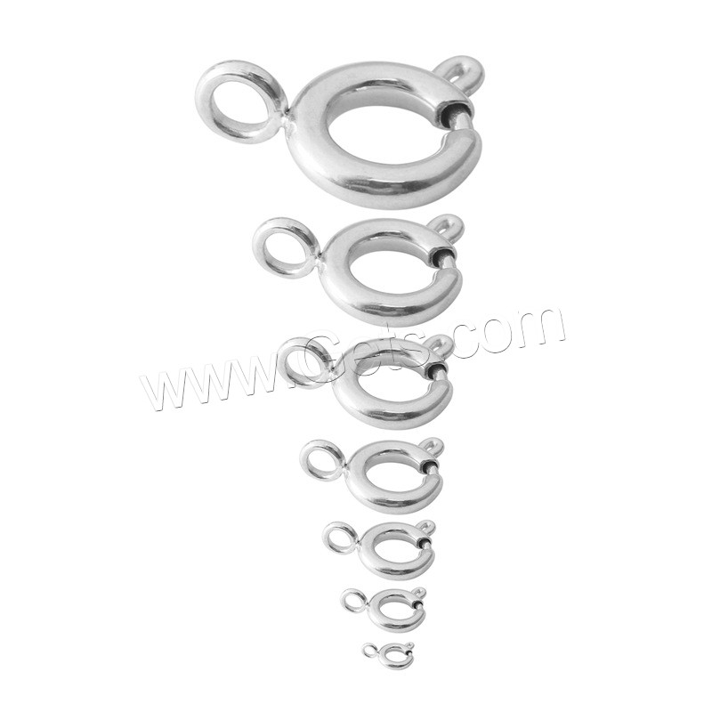 Stainless Steel Spring Buckle, plated, different size for choice, more colors for choice, 5PCs/Bag, Sold By Bag