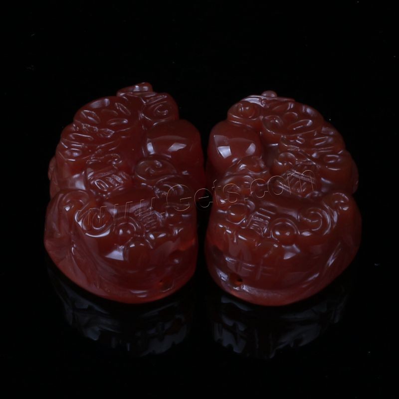 Red Agate Pendants, Mythical Wild Animal, Carved, different size for choice, red, Sold By PC