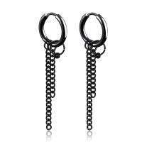 Stainless Steel Huggie Hoop Drop Earring, fashion jewelry & Unisex 