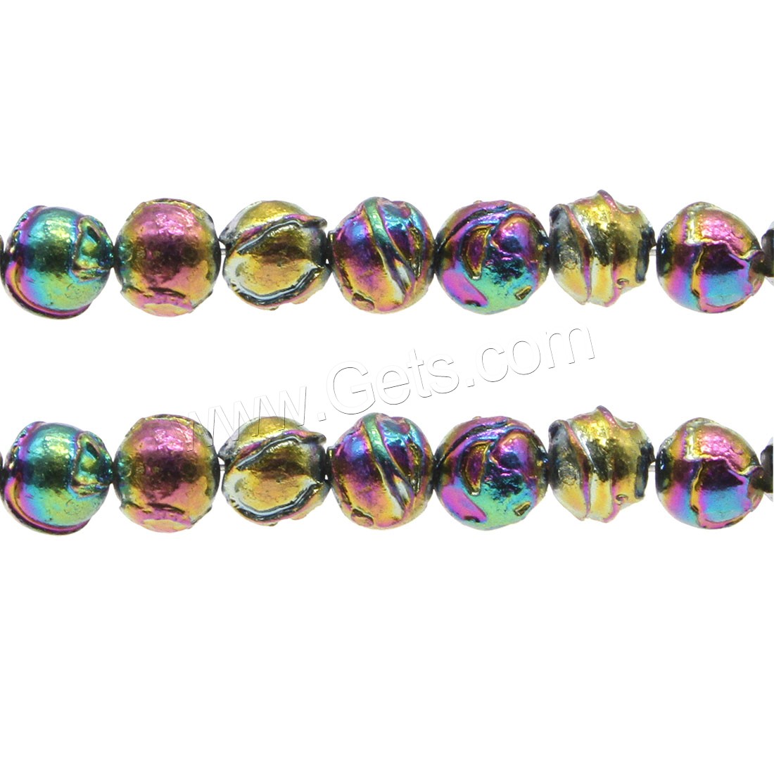 Marine Fossil Beads, colorful plated, different size for choice, Hole:Approx 1mm, Length:Approx 14.9 Inch, Sold By Strand