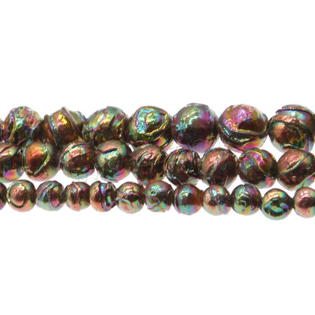 Marine Fossil Beads, colorful plated, different size for choice, Hole:Approx 1mm, Length:Approx 14.9 Inch, Sold By Strand