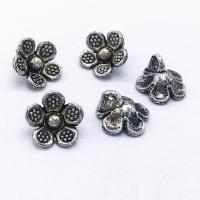 Zinc Alloy Flower Pendants, antique silver color plated Approx 1mm 