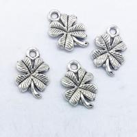 Zink-Legierung Clover Anhänger, Zinklegierung, vierblättriges Kleeblatt, antik silberfarben plattiert, 17x11x2mm, Bohrung:ca. 1mm, 100PCs/Tasche, verkauft von Tasche