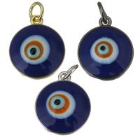 Enamel Brass Pendants, Evil Eye, plated, fashion jewelry Approx 3.5mm 