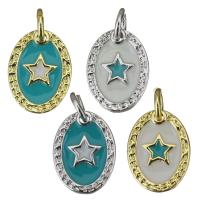 Enamel Brass Pendants, plated, fashion jewelry Approx 3mm 