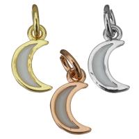 Enamel Brass Pendants, Moon, plated, fashion jewelry Approx 3mm 