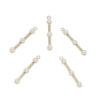 Zinc Alloy Jewelry Pendants, with ABS Plastic Pearl, gold color plated, white Approx 1mm 