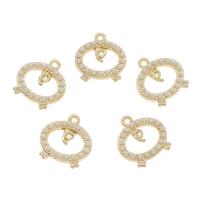 Zinc Alloy Jewelry Pendants, with ABS Plastic Pearl, gold color plated, white Approx 1.5mm 