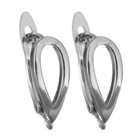 Brass Lever Back Earring Component, silver color plated, with loop Approx 1.5mm 