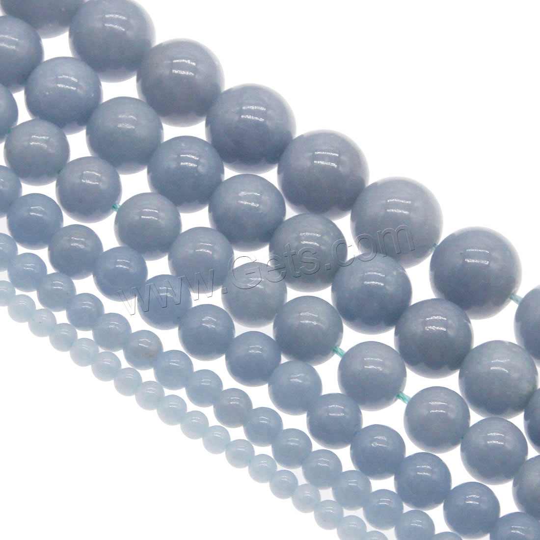 Angelite Beads, Round, different size for choice, blue, Hole:Approx 1mm, Length:Approx 14.9 Inch, Sold By Strand