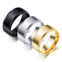 Partículas de acero anillo, chapado, diverso tamaño para la opción & para hombre, más colores para la opción, 8mm, 2PCs/Grupo, Vendido por Grupo