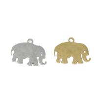 Pendentifs d'animaux en acier inoxydable , éléphant, Placage, plus de couleurs à choisir Environ 1mm Vendu par sac