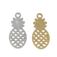 Edelstahl Anhänger, Ananas, plattiert, keine, 17x8x1mm, Bohrung:ca. 1mm, 10PCs/Tasche, verkauft von Tasche