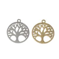 Stainless Steel Pendants, Tree, plated Approx 1mm 