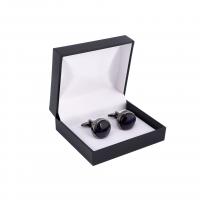 Brass Cufflinks, with Cats Eye, gun black plated, fashion jewelry & for man, blue 