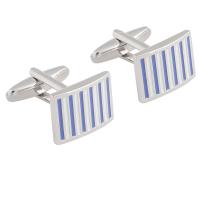 Brass Cufflinks, platinum color plated, fashion jewelry & for man & epoxy gel, 5-10mm 