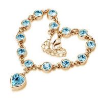 Zinc Alloy Rhinestone Bracelets, with 6cm extender chain, Heart, plated, for woman & with rhinestone Approx 6.70 Inch 