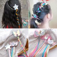 PC Plastic Hair Clip, with Nylon, fashion jewelry & for children multi-colored, 400mm 