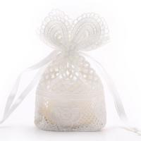 Tissu en coton Sac drawstring, avec Soie de lait, durable, blanc Vendu par lot