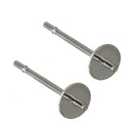 Brass Earring Stud Component, stainless steel post pin, plated 