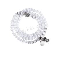 Bracelets Chatoyant, Oeil de chat, avec alliage de zinc, poli, pour femme & à fils multiples, plus de couleurs à choisir Environ 19 pouce, Vendu par brin