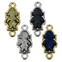 黄銅チャーム コネクター, 銅, とともに 樹脂, 女の子, メッキ, 1/1 ループ, 無色 穴:約 2mm, 売り手 パソコン