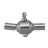 Stainless Steel Snap Clasp, with end cap, original color 2.5mm Approx 1.5mm 