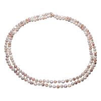 Collar de cadena del suéter de la perla de agua dulce, Perlas cultivadas de agua dulce, Patata, para mujer, más colores para la opción, 8-12mm, longitud:aproximado 64 Inch, Vendido por Sarta