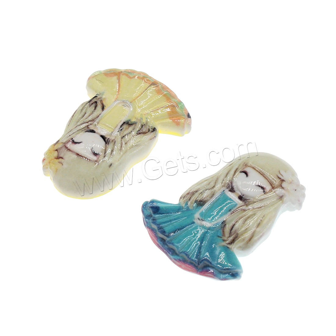 Cartoon Style Resin Cabochon, Girl, different size for choice, more colors for choice, Sold By Bag