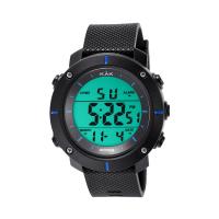 Reloj de Pulsera Unisex, Cuero de PU, con plástico ABS & acero inoxidable, movimiento chino, 30M resistente al agua & unisexo & luminoso, Negro, 55*52mm, longitud:aproximado 10.4 Inch, Vendido por UD