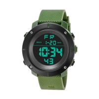 Reloj de Pulsera Unisex, Cuero de PU, con plástico ABS & acero inoxidable, movimiento chino, 30M resistente al agua & unisexo & luminoso, verde, 55*52mm, longitud:aproximado 10.4 Inch, Vendido por UD