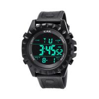 Reloj de Pulsera Unisex, Cuero de PU, con plástico ABS & acero inoxidable, movimiento chino, Resistente al agua de la vida & unisexo & luminoso, Negro, 54*50mm, longitud:aproximado 10.2 Inch, Vendido por UD