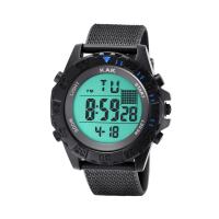 Reloj de Pulsera Unisex, Cuero de PU, con plástico ABS & acero inoxidable, movimiento chino, Resistente al agua de la vida & unisexo & luminoso, Negro, 54*50mm, longitud:aproximado 10.2 Inch, Vendido por UD