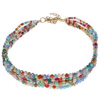 cristal Collier Tour de cou, avec Seedbead, avec 6cm chaînes de rallonge, bijoux de mode & pour femme, multicolore Environ 11.03 pouce, Vendu par brin