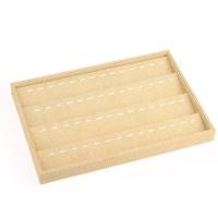 Karton Schmuck Display Box, mit Leinen, Rechteck, nachhaltiges & verschiedene Stile für Wahl, kakifarben, 345x235x30mm, verkauft von PC