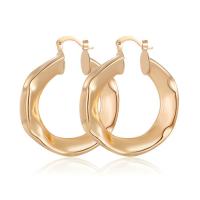 Brass Hoop Earring, plated, fashion jewelry & for woman, golden, nickel, lead & cadmium free 