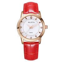 Reloj de Pulsera Unisex, Cuero de PU, con dial de aleación de cinc & Vidrio & acero inoxidable, movimiento chino, chapado, 30M resistente al agua & unisexo & diferentes estilos para la opción, Vendido por UD