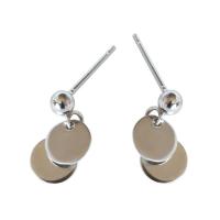 cuproníquel Pendientes con Colgantes, chapado en color de plata, Joyería & para mujer, 13*6mm, 5parespareja/Bolsa, Vendido por Bolsa