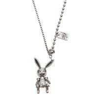 Zinc Alloy Necklace, Rabbit, antique silver color plated, fashion jewelry & for woman, 30mm .8 