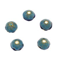 Zinc Alloy Bead Caps, gold color plated, enamel Approx 1.8mm 