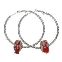 Boucle d'oreille en acier inoxydable Hoop, avec chalumeau, bijoux de mode & pour femme, couleur originale  Vendu par paire