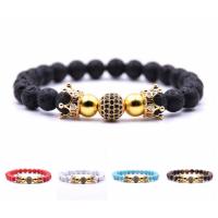 Zinc Alloy Rhinestone Bracelets, with Gemstone, gold color plated & Unisex & with rhinestone, 10mm Approx 7.49-8.67 Inch 