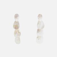 Acetate Drop Earring, fashion jewelry & for woman, white, nickel, lead & cadmium free, 65*20mm 