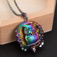 Zinc Alloy Perfume Locket Pendant, colorful plated 30mm 