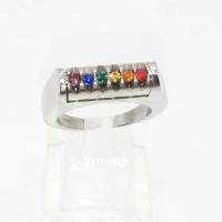 Strass Edelstahl Fingerring, unisex & verschiedene Größen vorhanden & mit Strass, 6mm, verkauft von PC