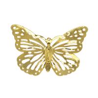 Colgante Animal de Hierro, fundición, Mariposa, chapado en color dorado, hueco, 33x50mm, agujero:aproximado 2.9mm, 500PCs/Bolsa, Vendido por Bolsa